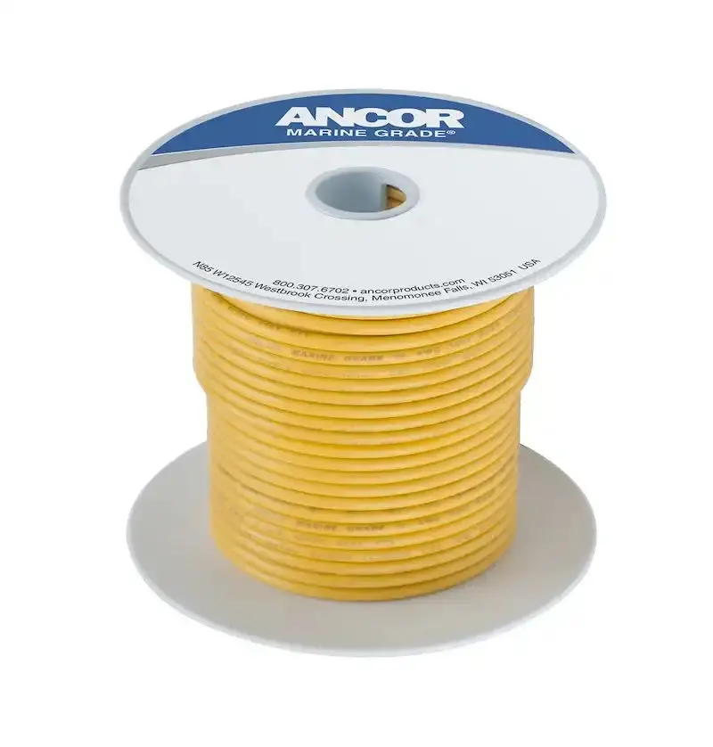 100-Foot #16 Awg Tinned Copper Wire — Yellow Insulation 1