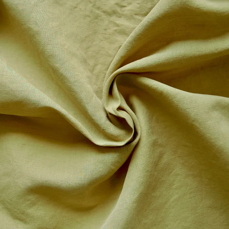 Half-Linen Fabric In Citronella Hue 1
