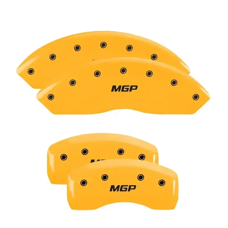 Mgp Yellow Engraved Caliper Covers – Full Front & Rear Set With Black Contrast 1