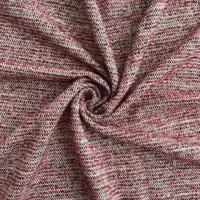 Ruby Red Bouclé Fabric 1