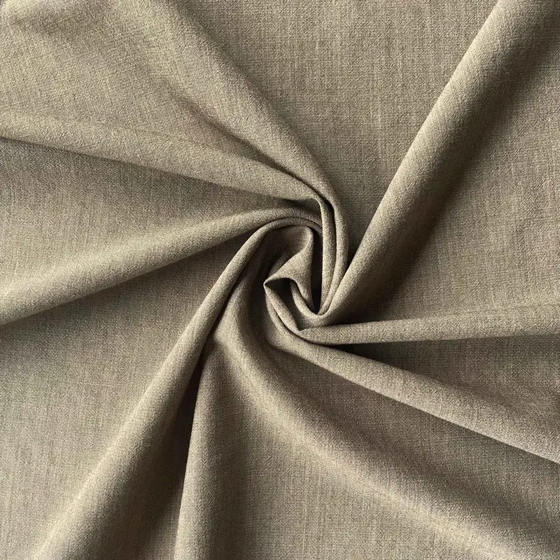Soft Washwool Fabric In Golden Olive Tone 1