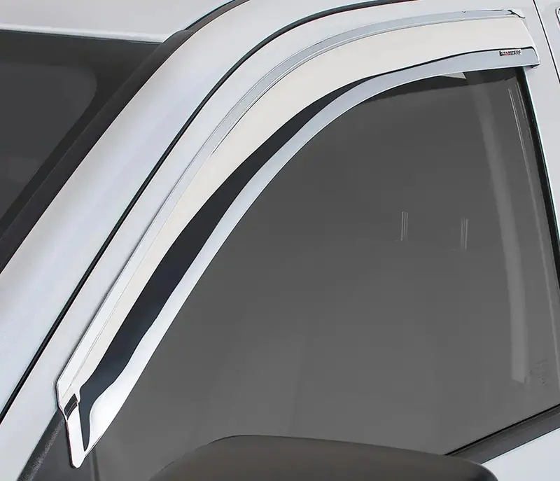 Stampede Tape-Onz Chrome Sidewind Deflector Kit – 2-Piece Design 1