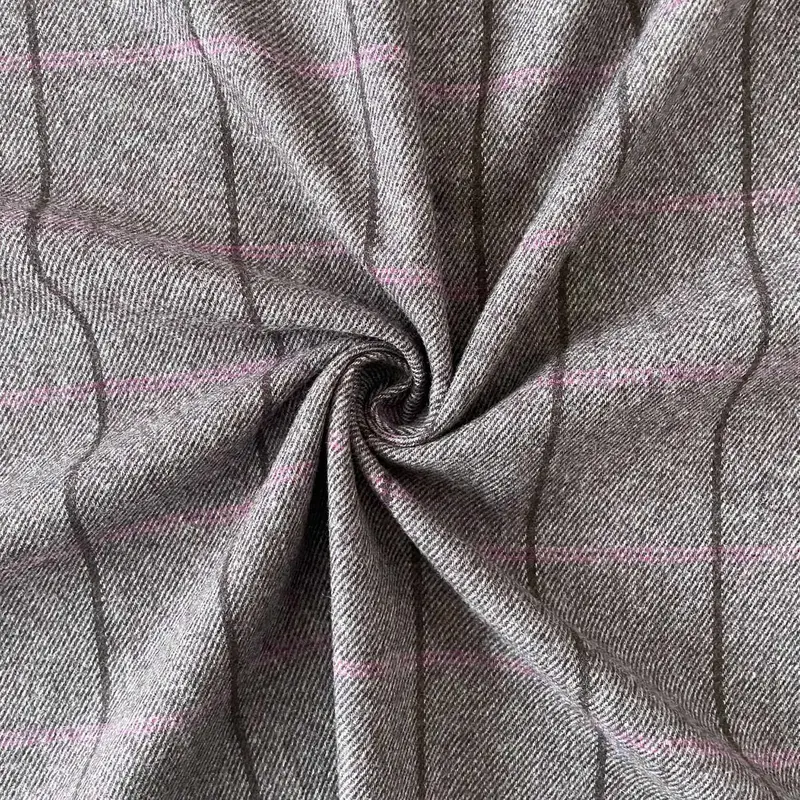 Winterpflaume Window Check Fabric 1