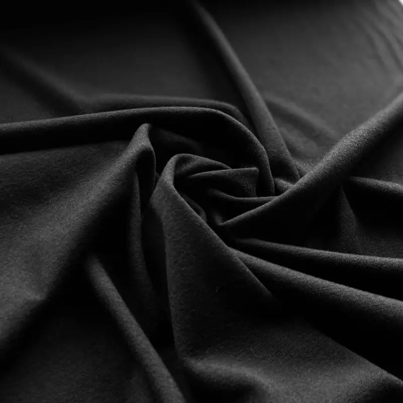 Wool Jersey Knit – Black Coffee Shade 1