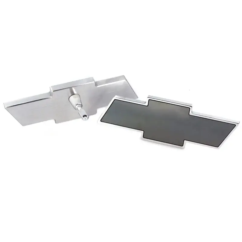 All Sales 85872 Brushed Aluminum Bowtie Mirror – Vintage-Style Chevy Emblem For 1958–1972 Models 1