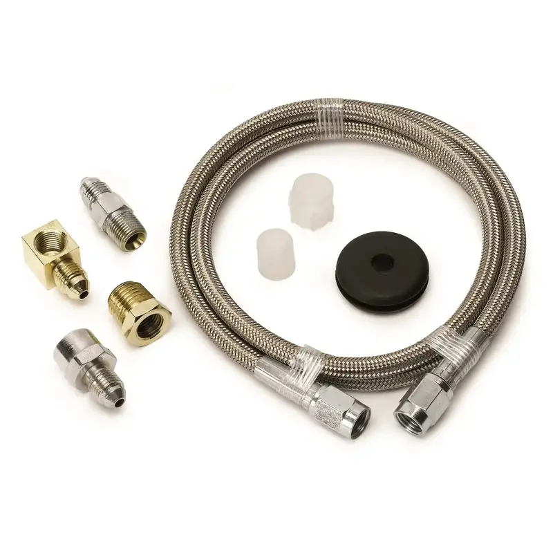 Autometer Braided Stainless Steel Brake Line – 3 Ft, #3 Od, -3An & 1/8 Nptf Fittings 1