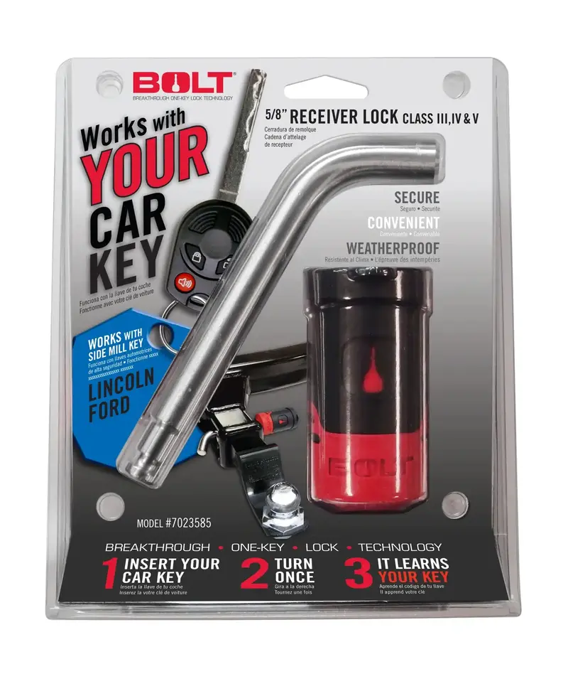 Bolt 7023585 5/8-Inch Receiver Lock – Ford-Specific Side-Cut Design 1