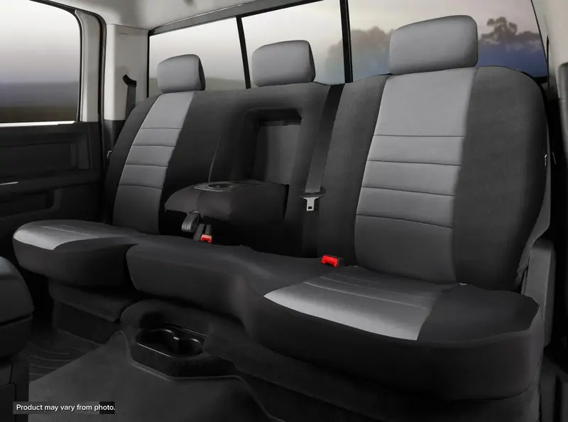 Fia Np92-24 Gray Custom Rear Seat Cover – Np90 Series Neoprene, Black/Gray Two-Tone Design 1