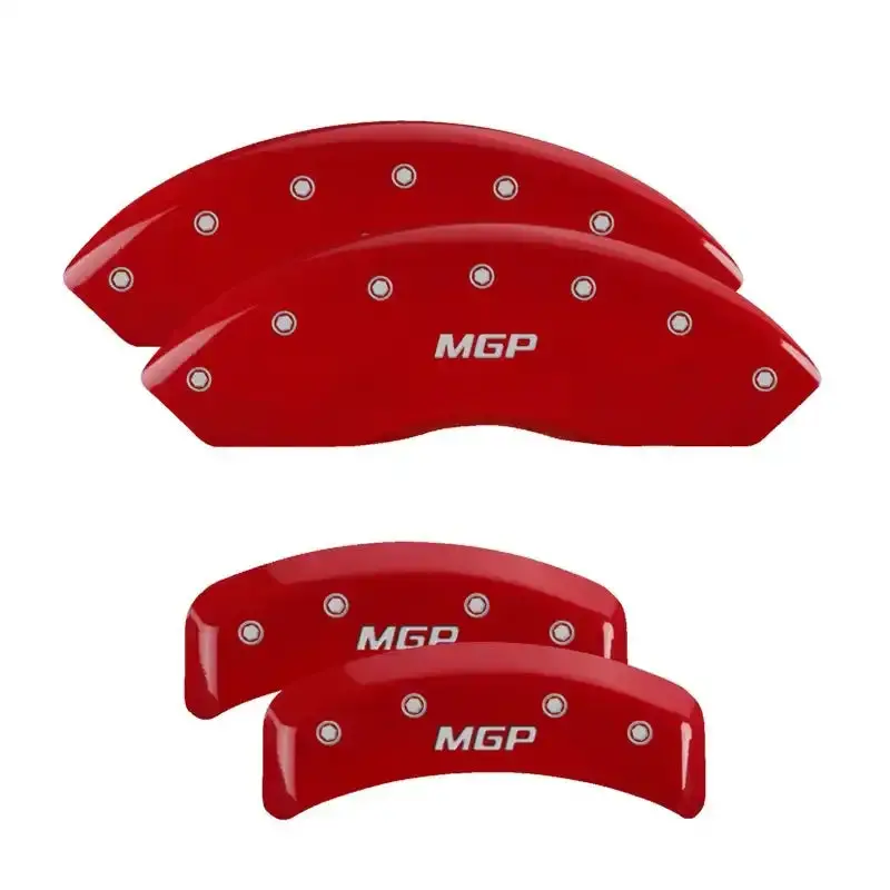 Mgp Engraved 4-Piston Caliper Covers — Yellow Finish With Black Contrast 1
