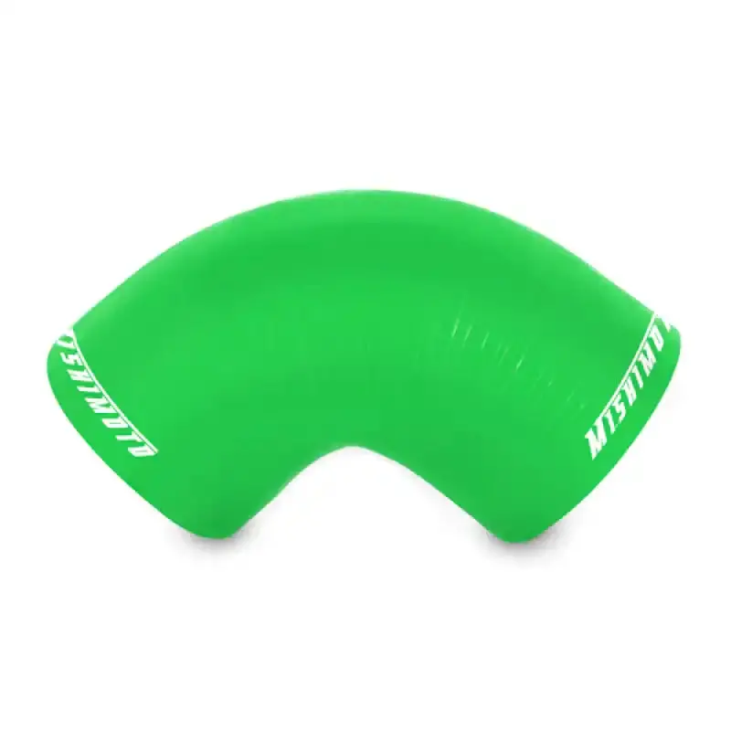 Mishimoto 2.5-Inch Green 90-Degree Silicone Coupler For Performance Intake Systems 1