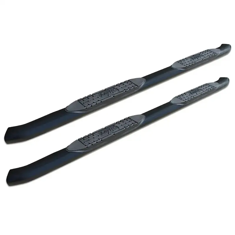 Raptor Series Oe-Style Curved Oval Running Boards – 4-Inch Black E-Coated Alloy Steel For 2010–2024 Ram 2500/3500 Mega Cab 1