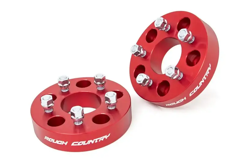 Rough Country 1100Red Wheel Spacer Adapter — Bolt-On Hub-Centric Design 1